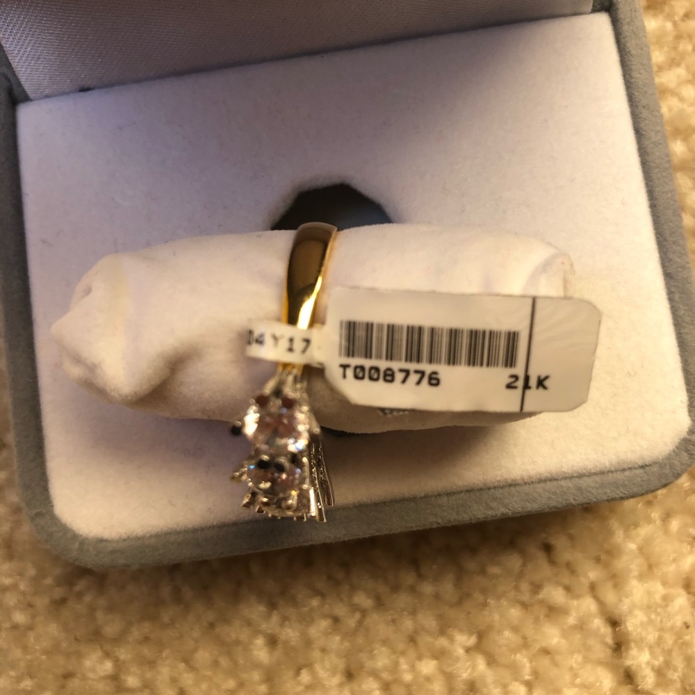 21 K Yellow & white Gold ring - Picture 5 of 7